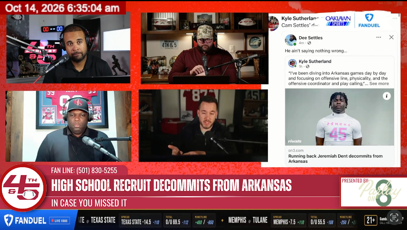 Arkansas' Running Back Rotation Just Became a Recruiting Problem