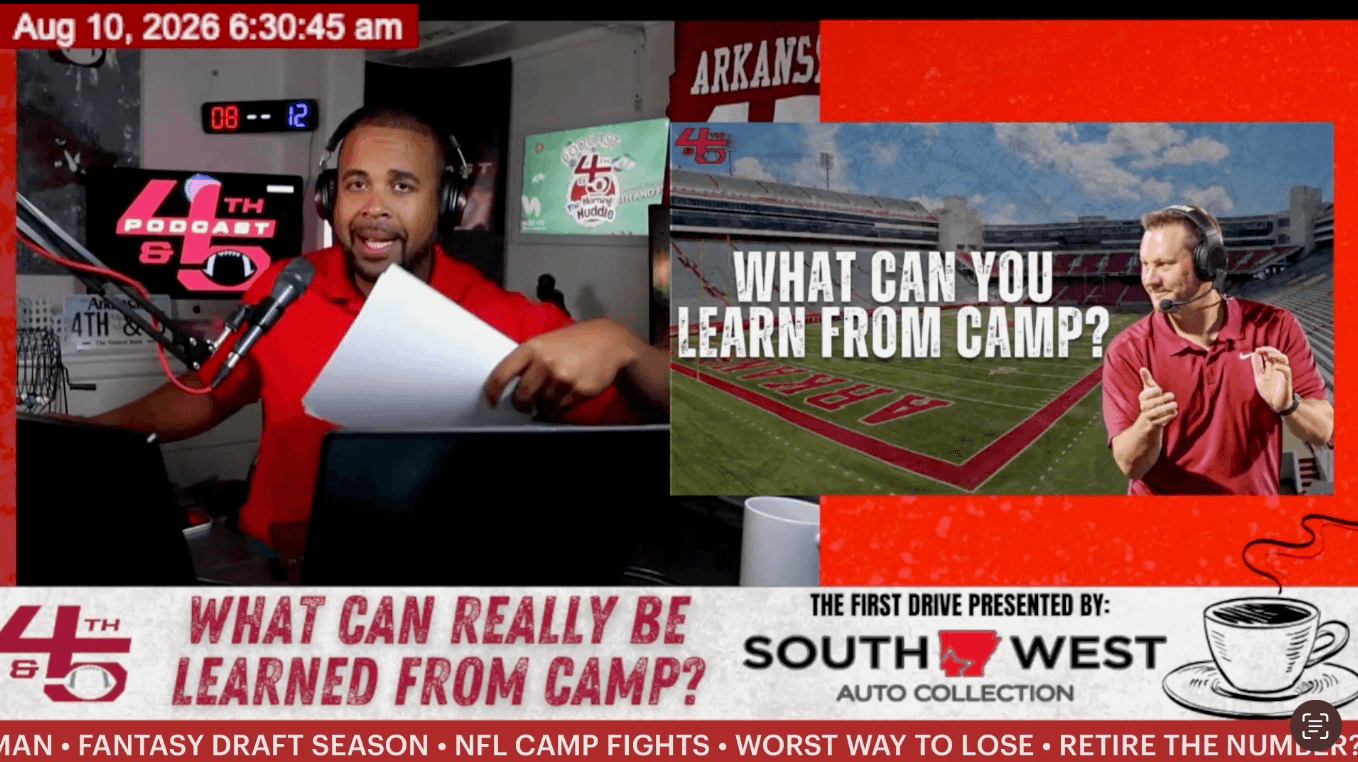 DJ Williams and Grant Cook break down Arkansas fall camp on 4th & Five